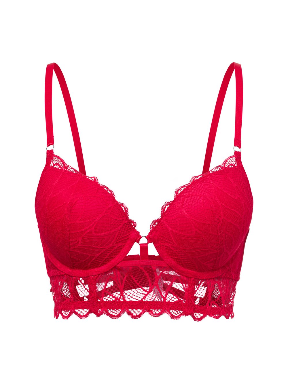 Lascana Push-up-BH Damen Spitze rot, 85D