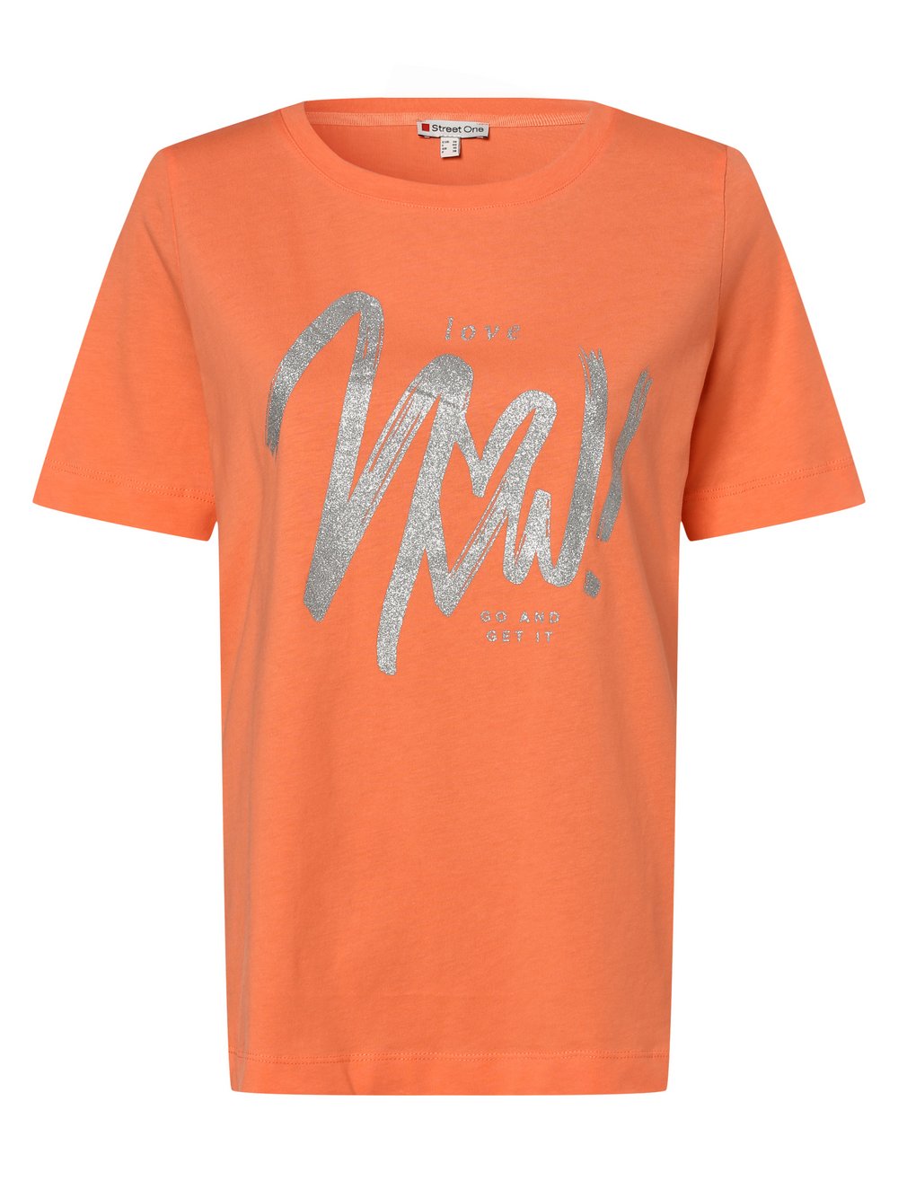 Street One - T-shirt damski, pomarańczowy