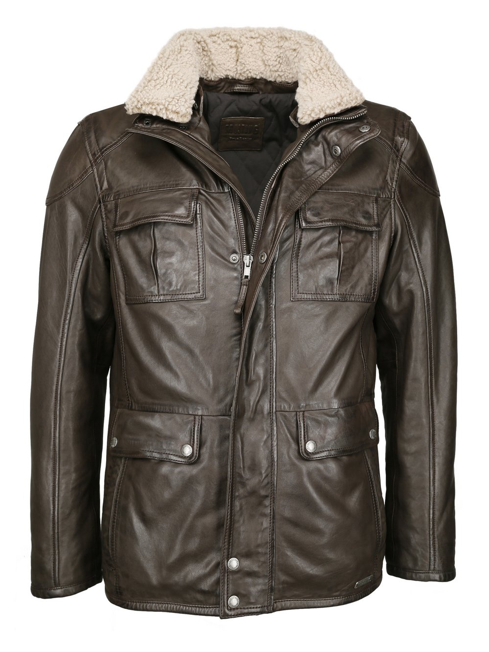 Mustang Lederjacke Herren braun, S