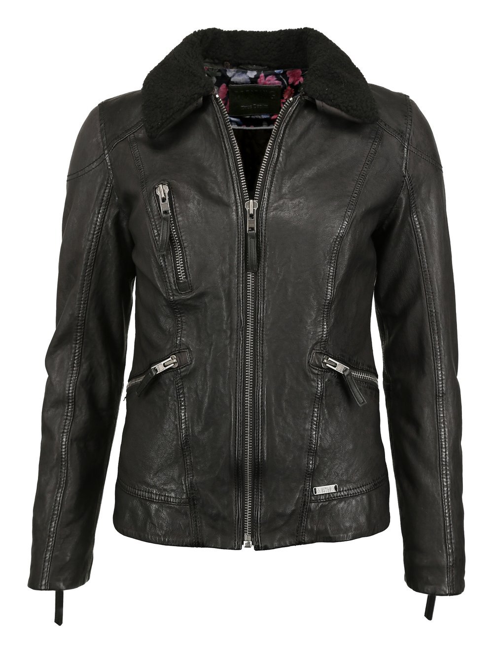 Mustang Lederjacke Damen schwarz, S