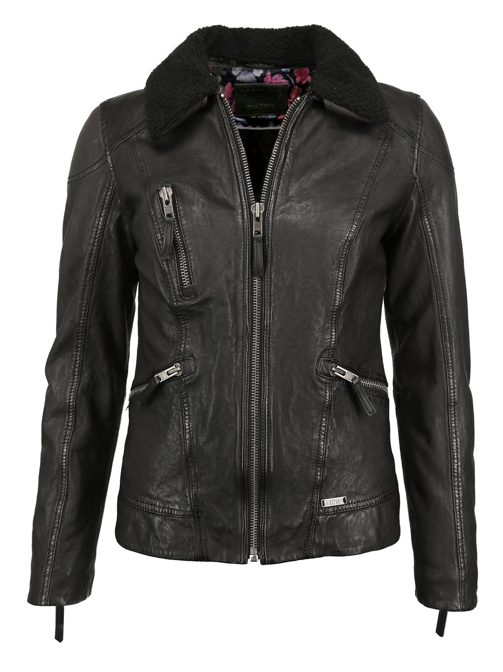 Mustang Lederjacke Damen schwarz, S