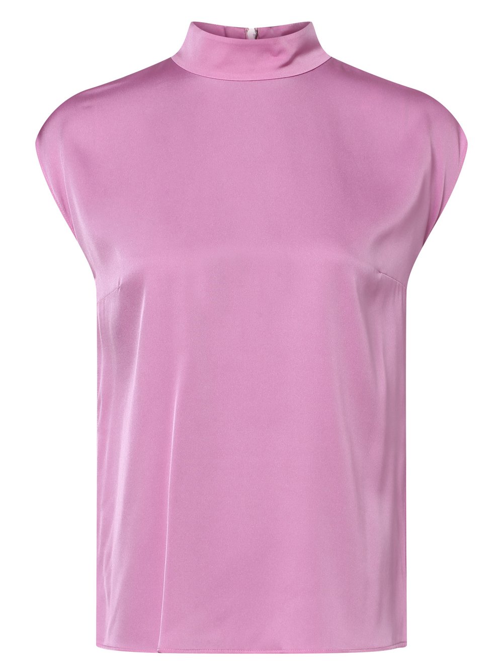 BOSS - Damska bluzka bez rękawów z mieszanki jedwabiu – Idriz3, różowy