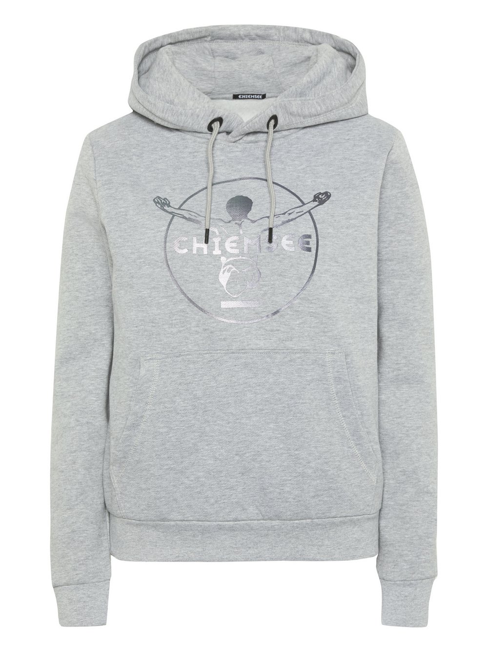 Chiemsee Hoodie Damen Baumwolle grau bedruckt, M