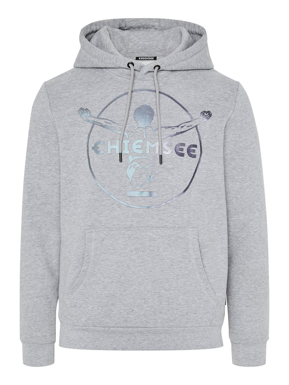 Chiemsee Hoodie Herren Baumwolle grau bedruckt, XXXL