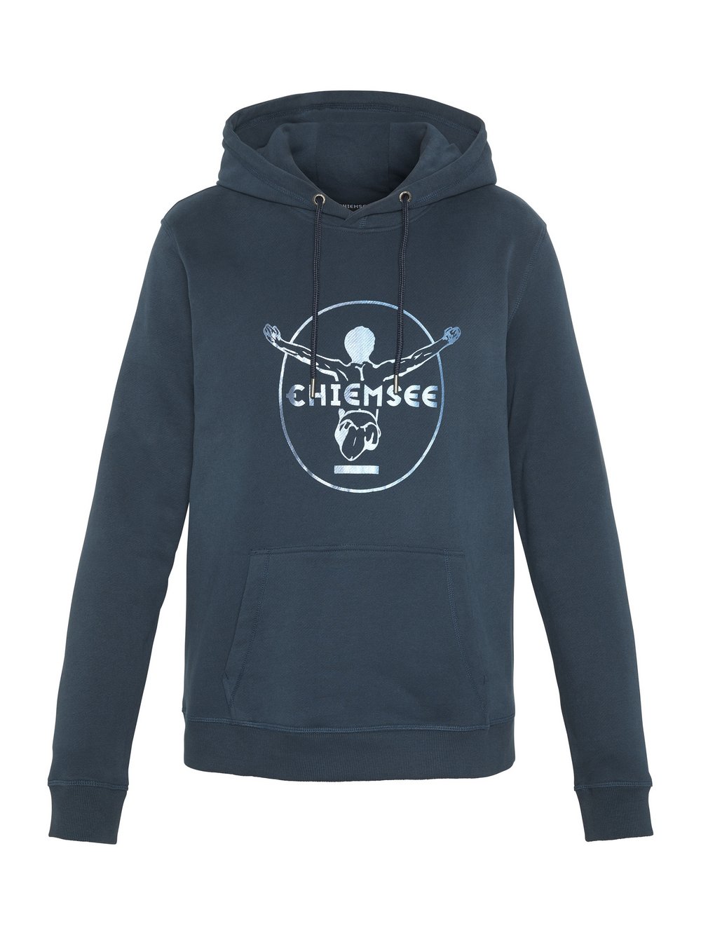 Chiemsee Hoodie Herren Baumwolle blau bedruckt, XXL