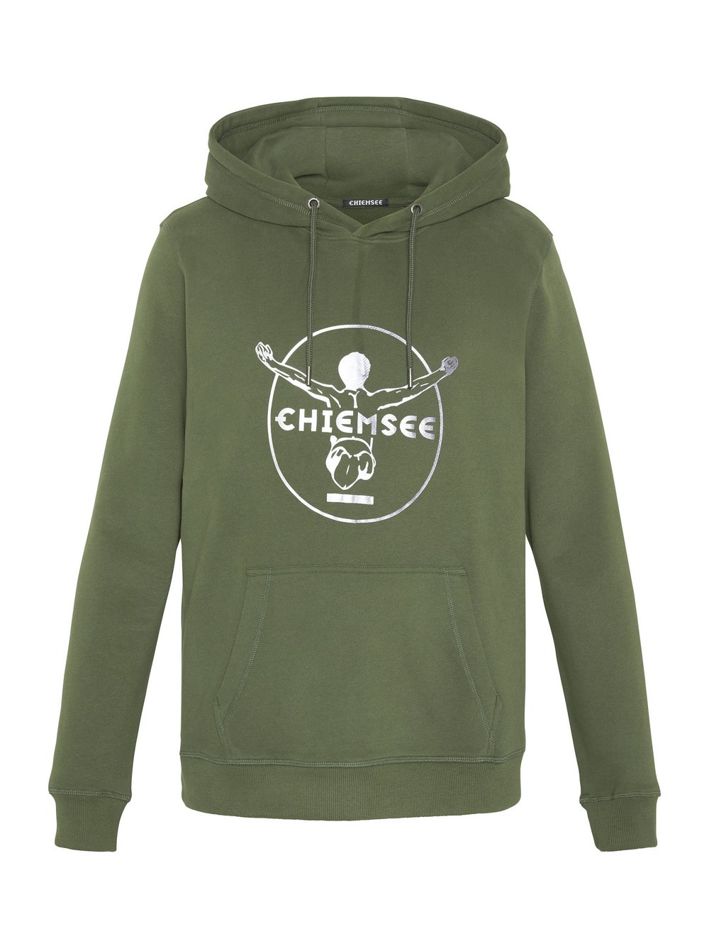 Chiemsee Hoodie Herren Baumwolle grün bedruckt, XXXL