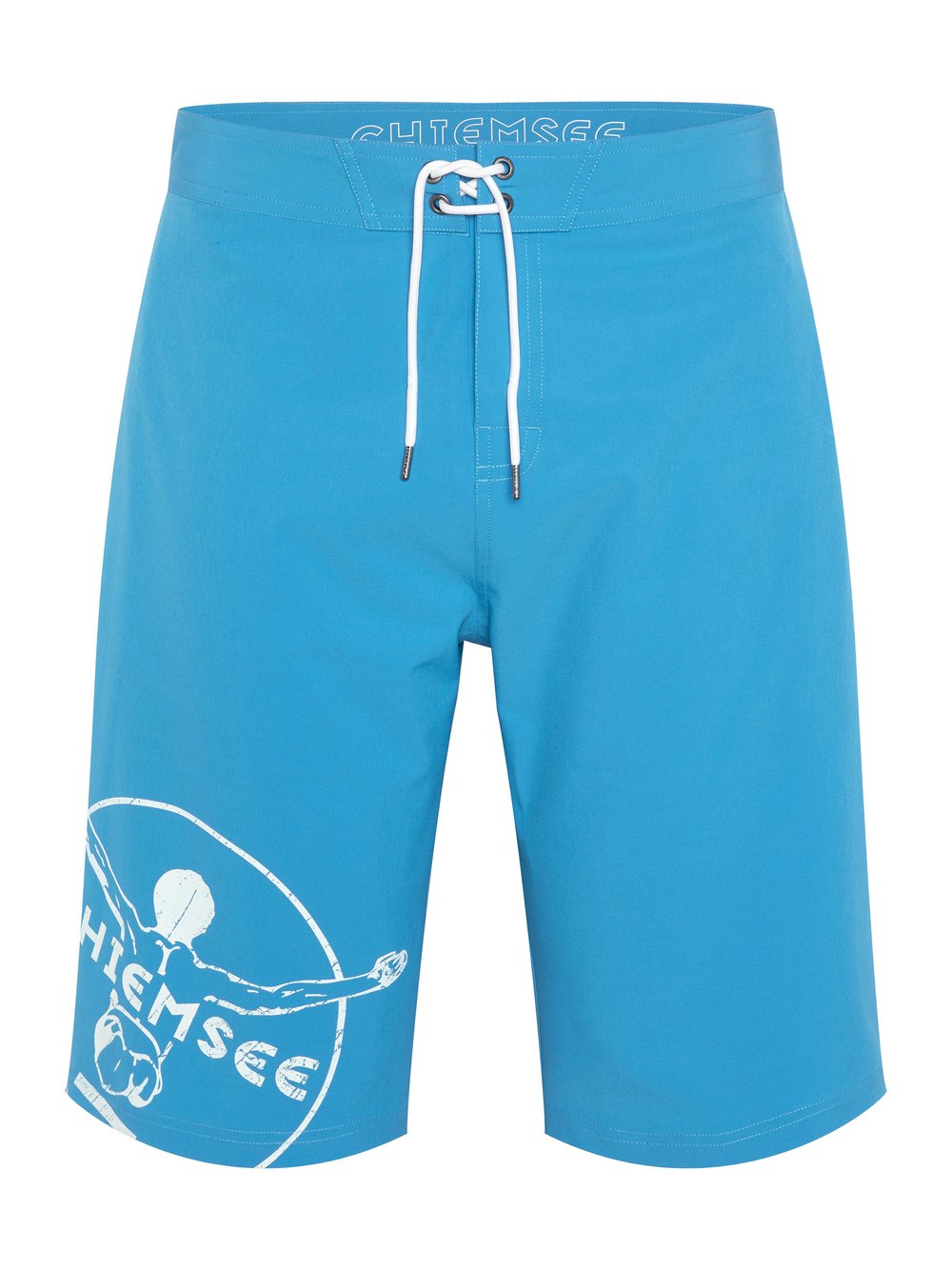 Chiemsee Badeshorts Herren blau bedruckt, 32