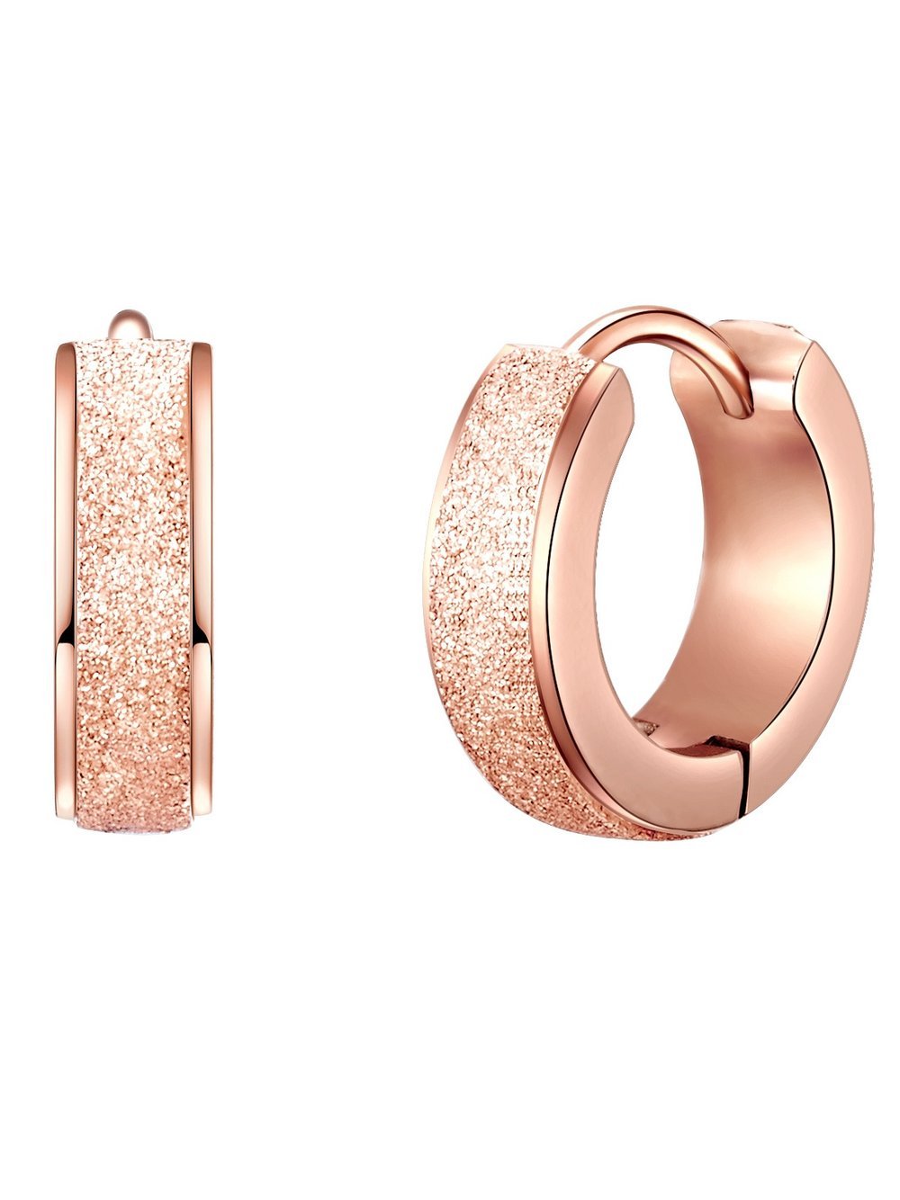 Eastside Creolen Damen Edelstahl roségold, ONE SIZE