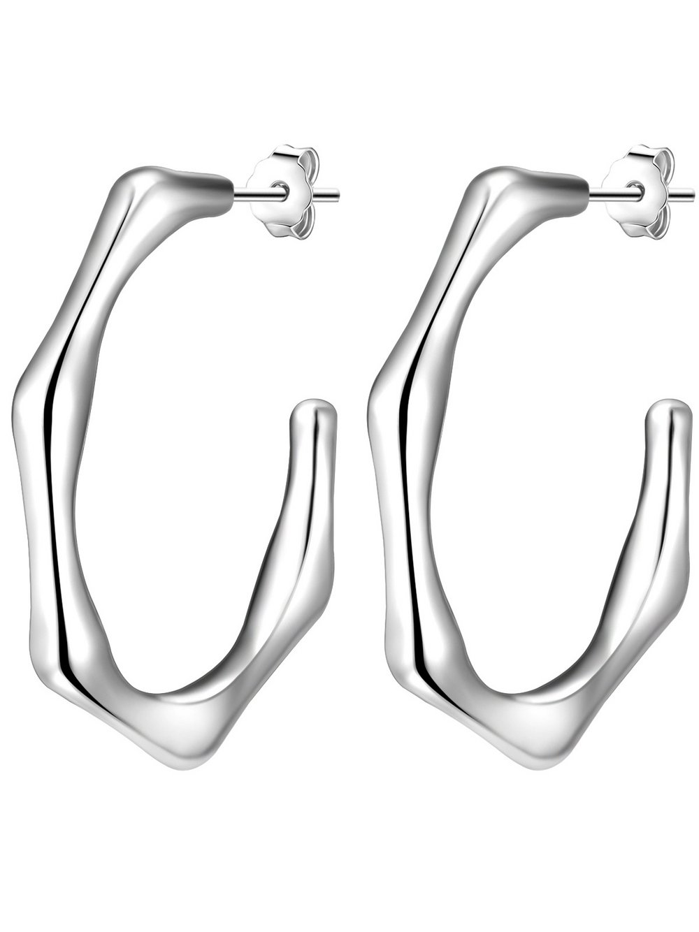 Thumbnail - Glanzstücke München Creolen Damen Sterlingsilber silber, ONE SIZE