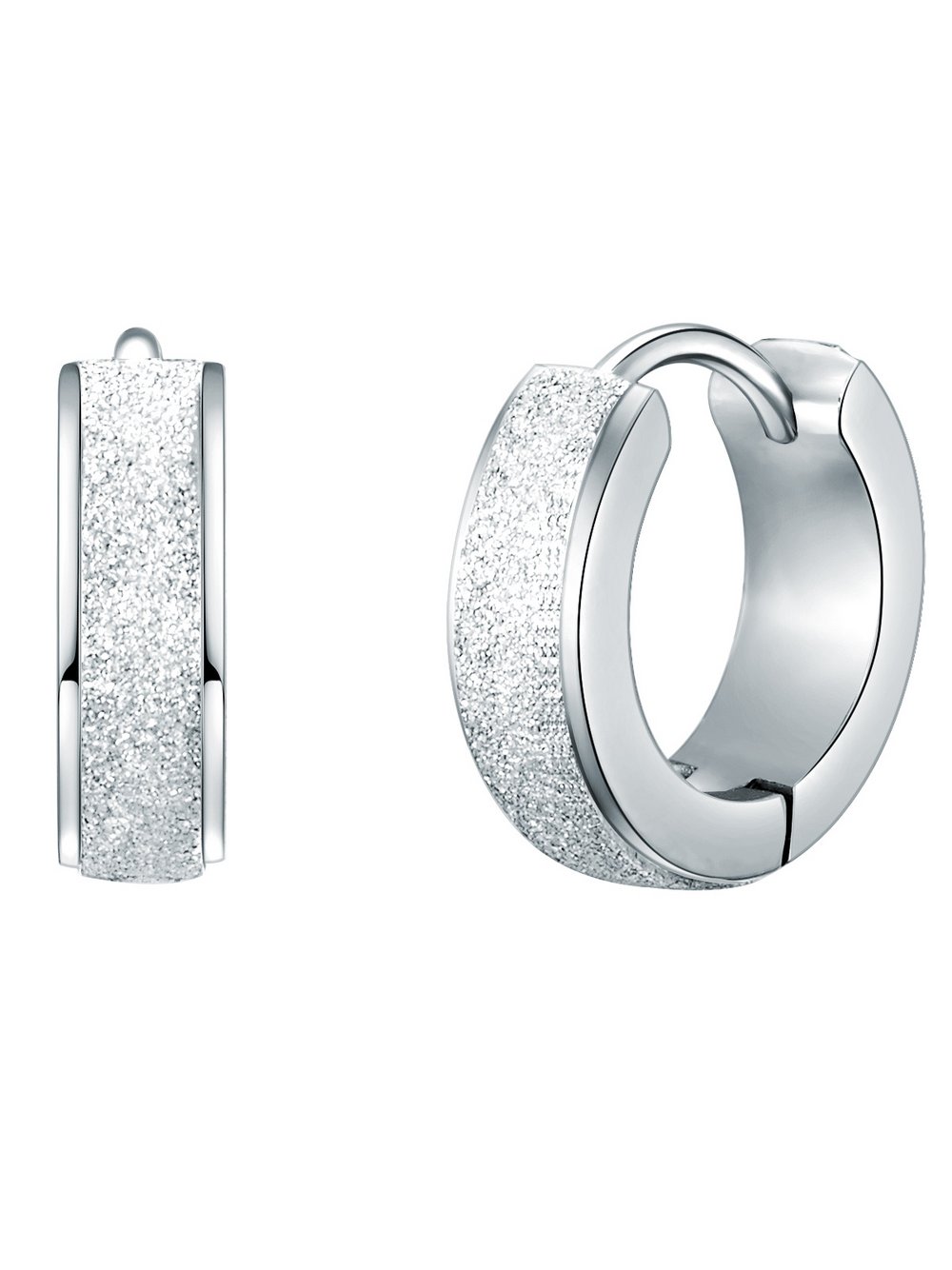 Eastside Creolen Damen Edelstahl silber, ONE SIZE