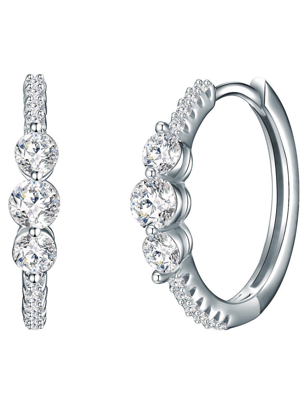 Thumbnail - Trilani Creolen Damen Sterlingsilber silber, ONE SIZE