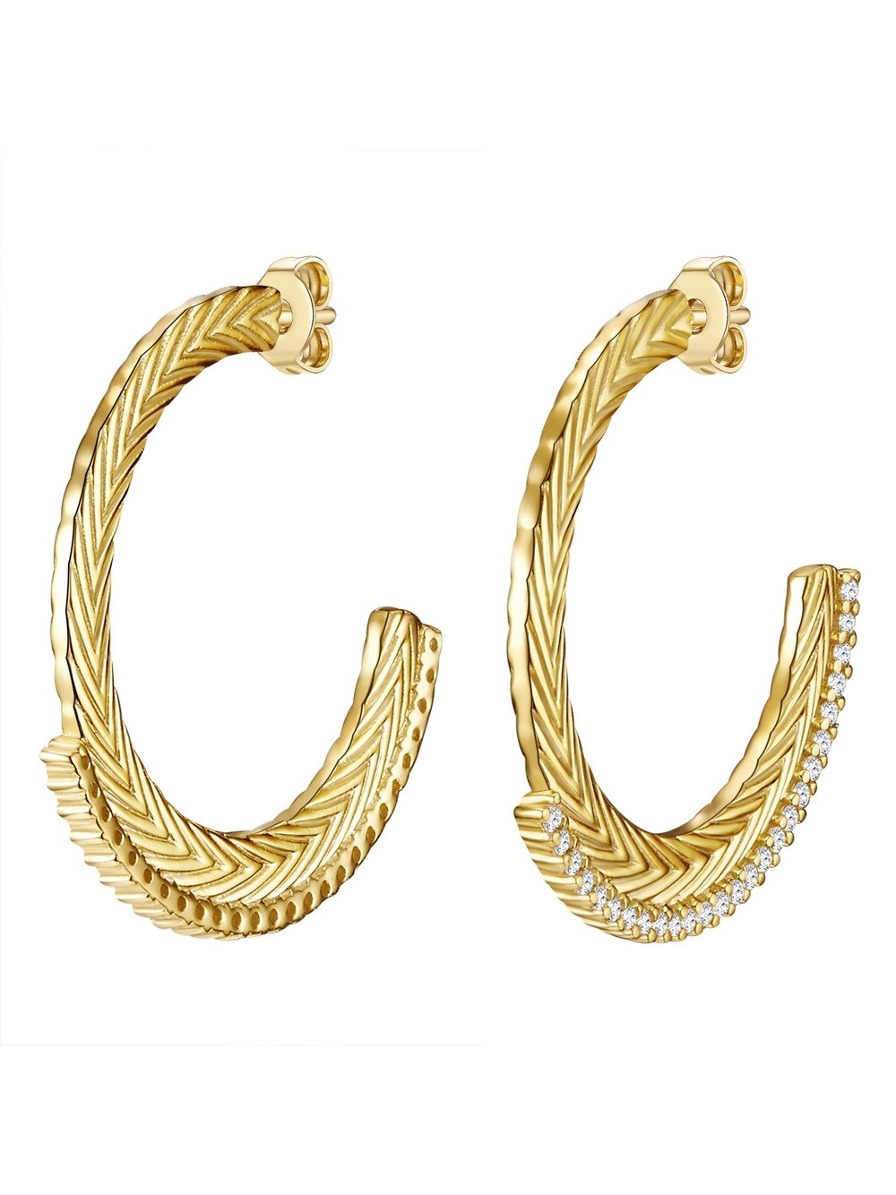 Glanzstücke München Creolen Damen Sterlingsilber gold, ONE SIZE