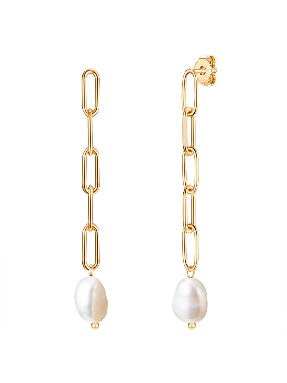 Thumbnail - Valero Pearls Ohrhänger Damen Edelstahl gold, ONE SIZE