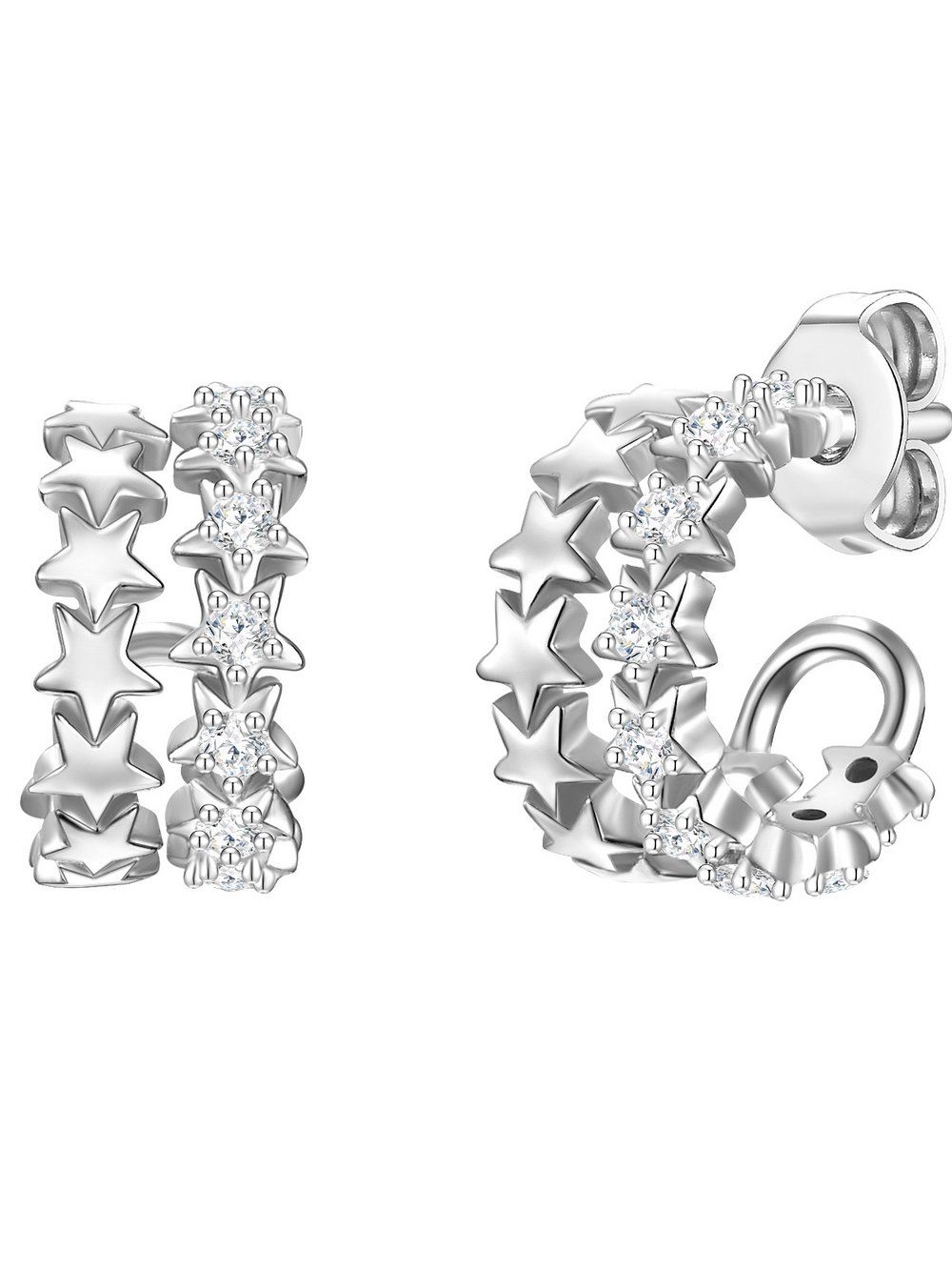 Thumbnail - Glanzstücke München Creolen Damen Sterlingsilber silber, ONE SIZE