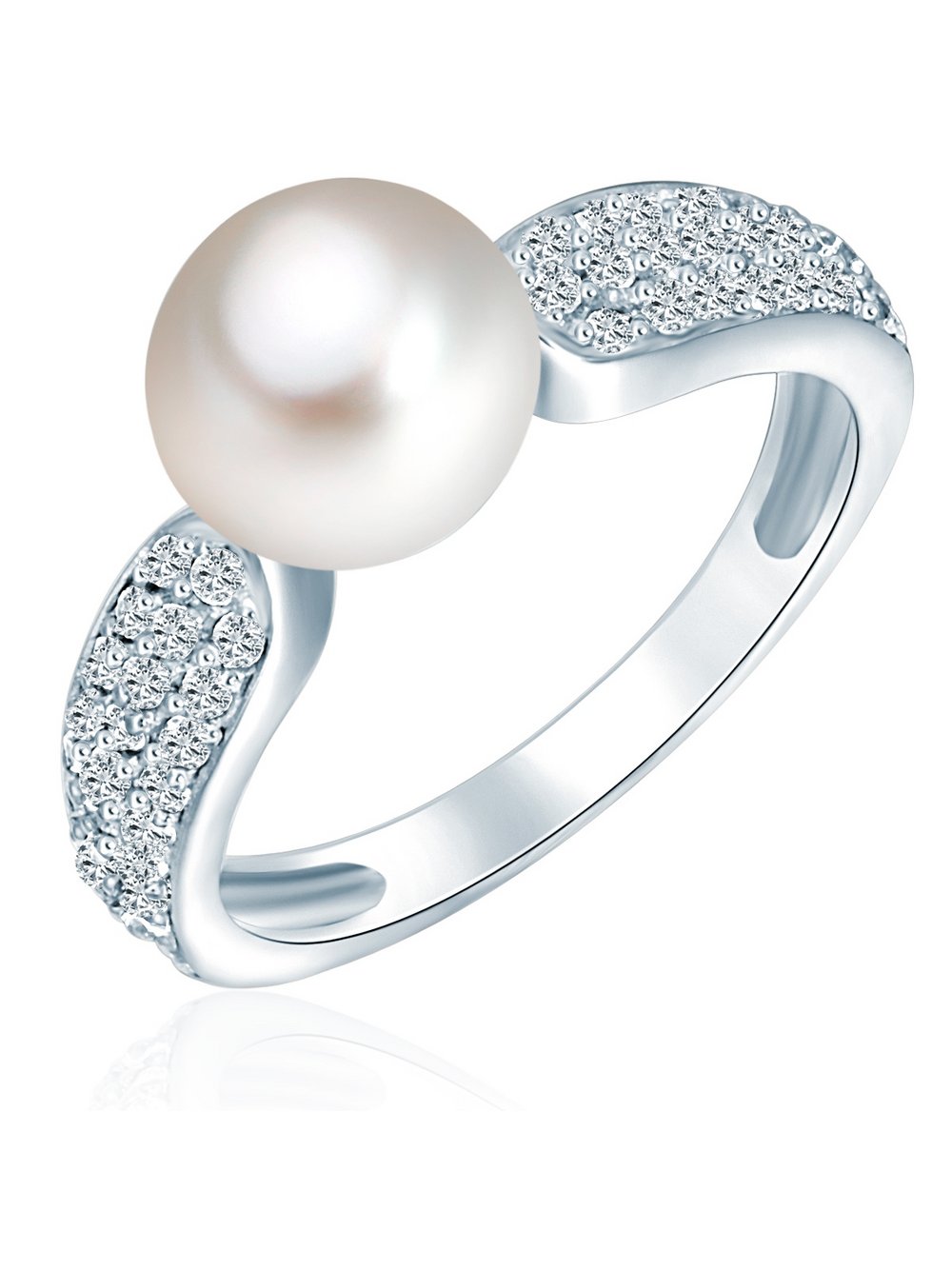 Valero Pearls Ring Damen Sterlingsilber silber, 52