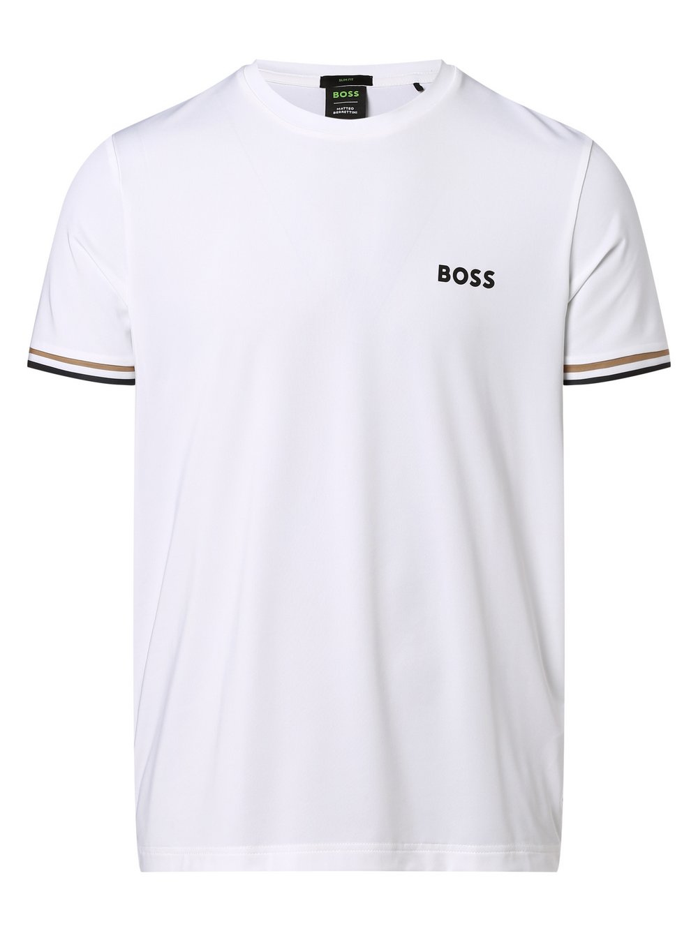 BOSS Green - T-shirt męski – Tee MB 2, biały