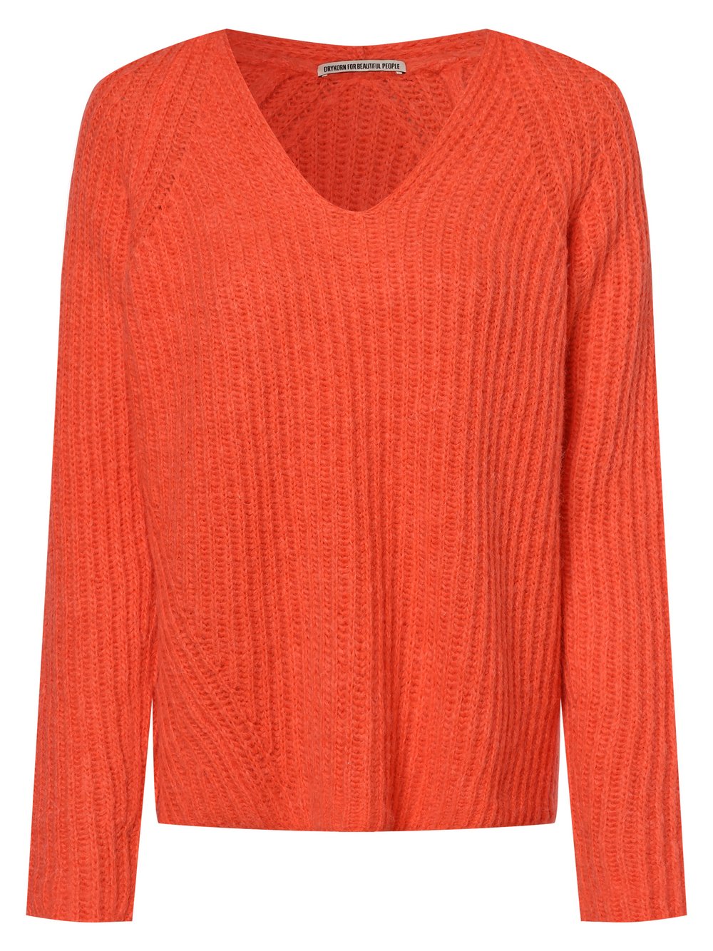 Drykorn - Sweter damski z dodatkiem alpaki – Lynette, pomarańczowy|wyrazisty róż
