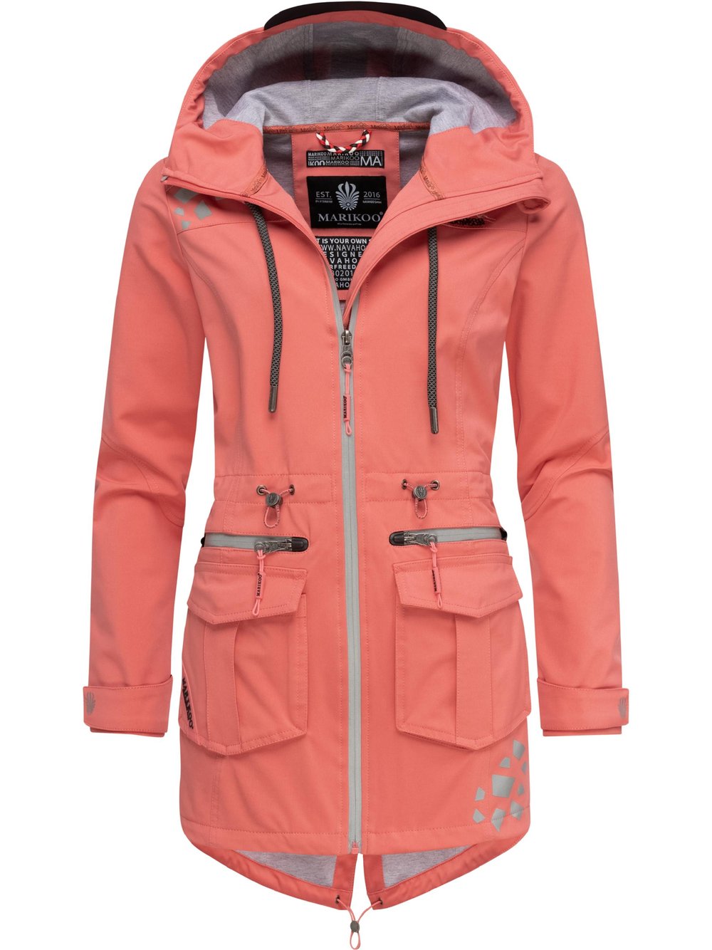 Marikoo Funktionsmantel Damen orange, XXL