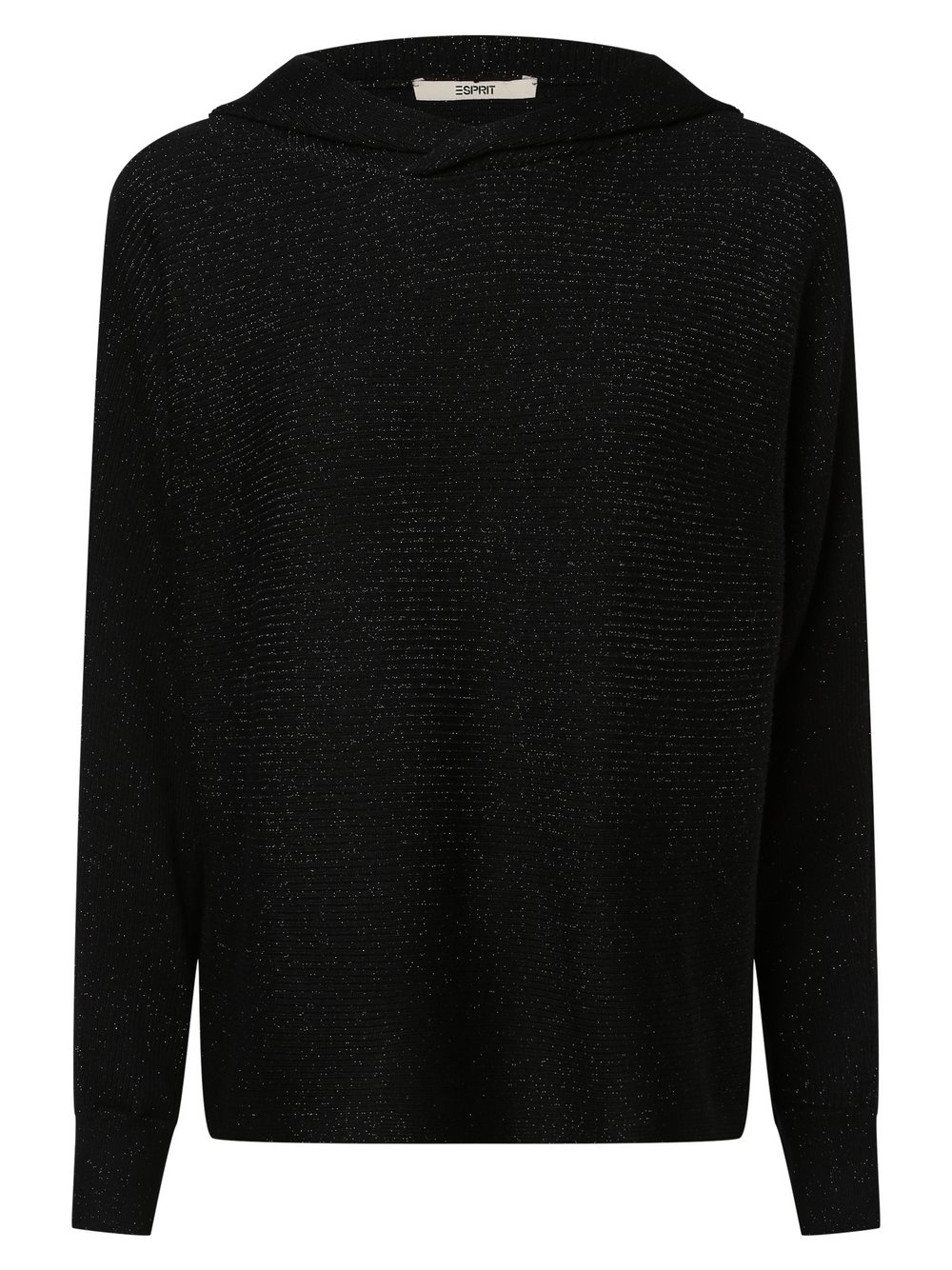 Esprit Casual - Damska bluza z kapturem, czarny