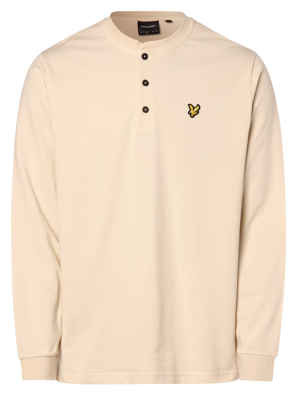 Lyle & Scott - Męska koszulka z długim rękawem, beżowy