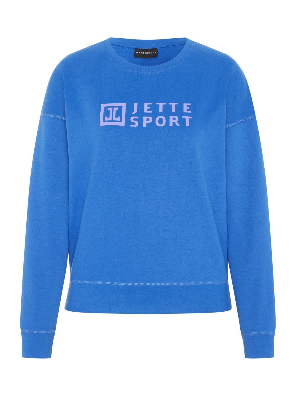 JETTE SPORT Sweatshirt Damen Baumwolle blau bedruckt, 32-34