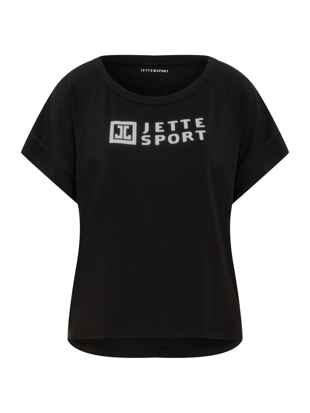 JETTE SPORT T-Shirt Damen Viskose schwarz bedruckt, 40-42