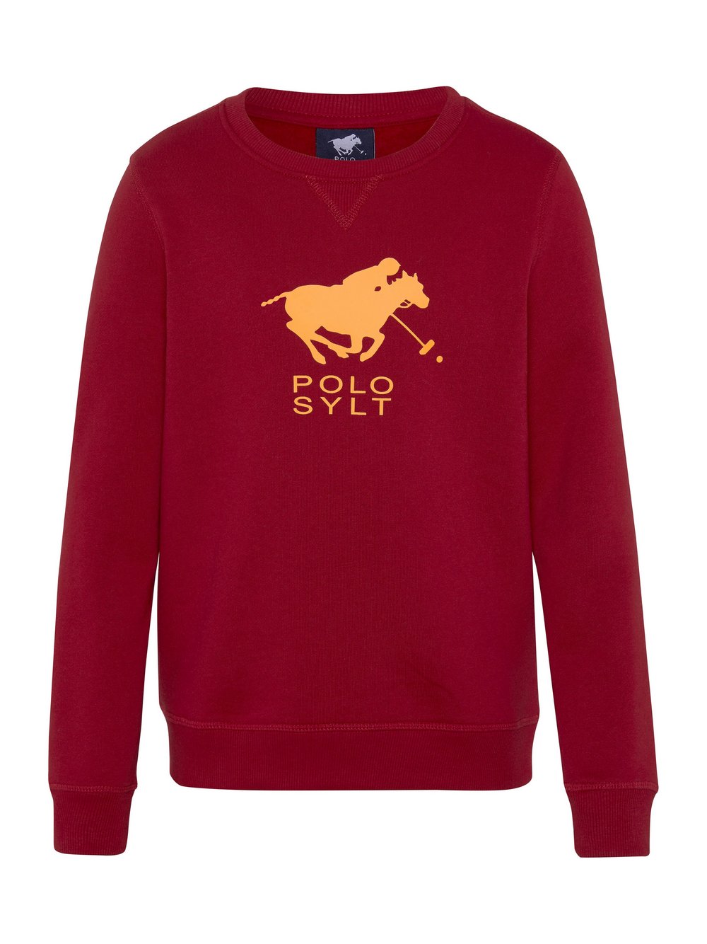 Polo Sylt Sweatshirt Jungen Baumwolle rot bedruckt, 158