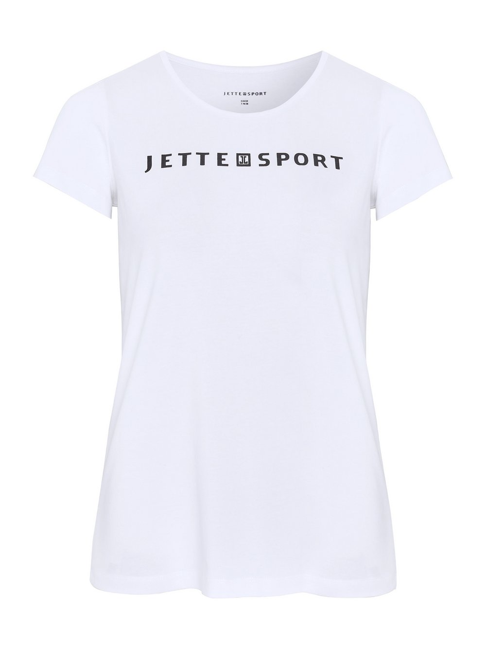 JETTE SPORT T-Shirt Damen Baumwolle weiß bedruckt, 44-46