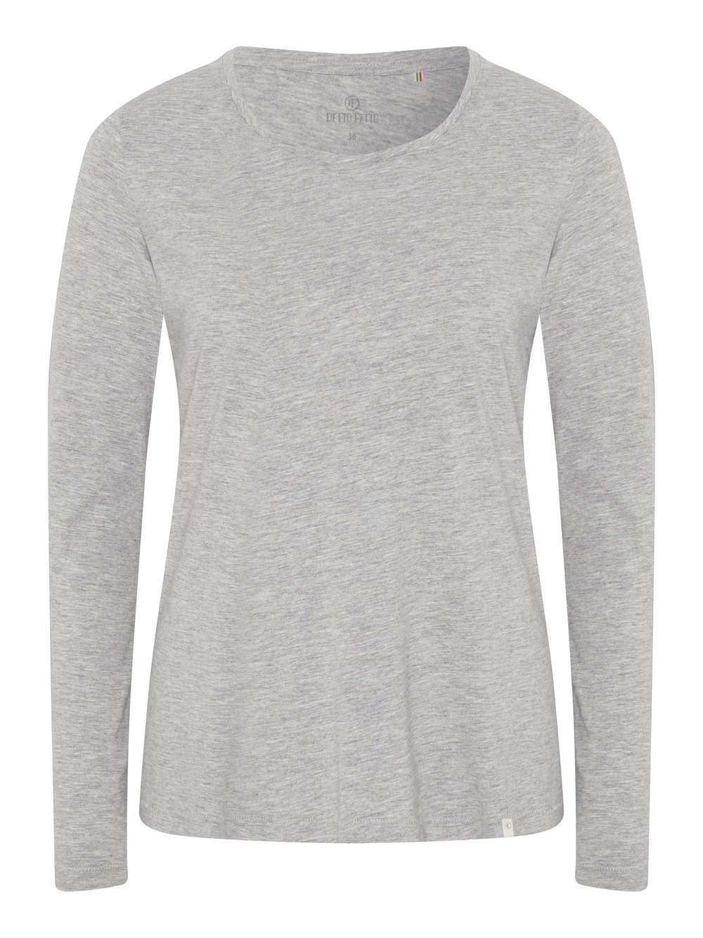 Detto Fatto Longsleeve Damen Baumwolle grau, 38