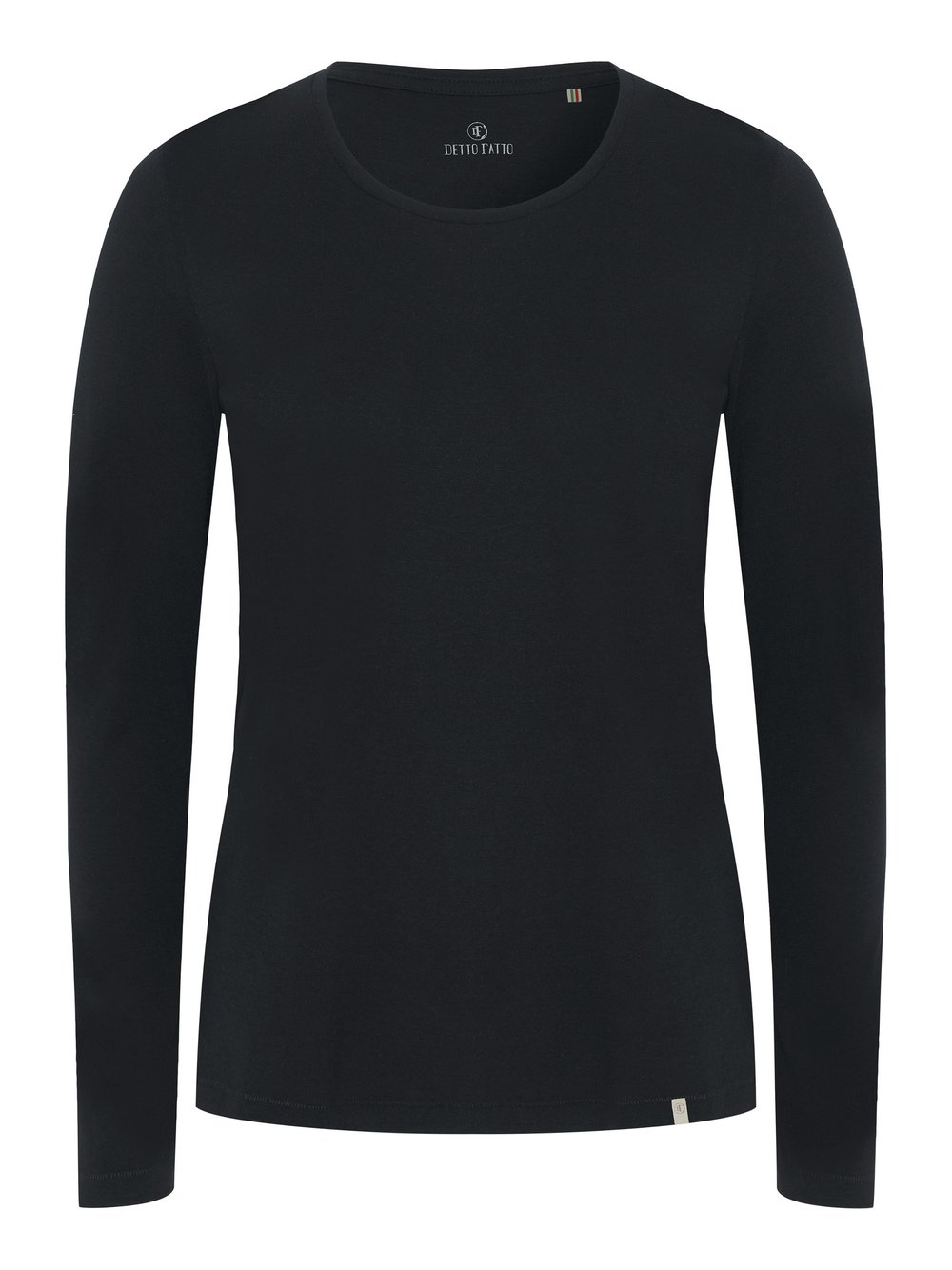 Detto Fatto Longsleeve Damen Baumwolle schwarz, 46