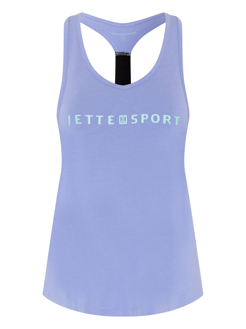 JETTE SPORT Top Damen Viskose blau bedruckt, 40-42