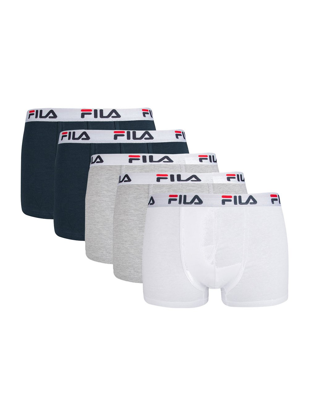 FILA Boxershort 5er Pack Herren Baumwolle mehrfarbig, M