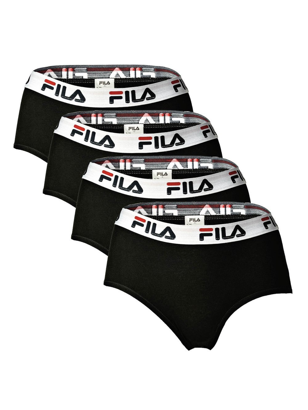 FILA Panty 4er Pack Damen Baumwolle schwarz, M