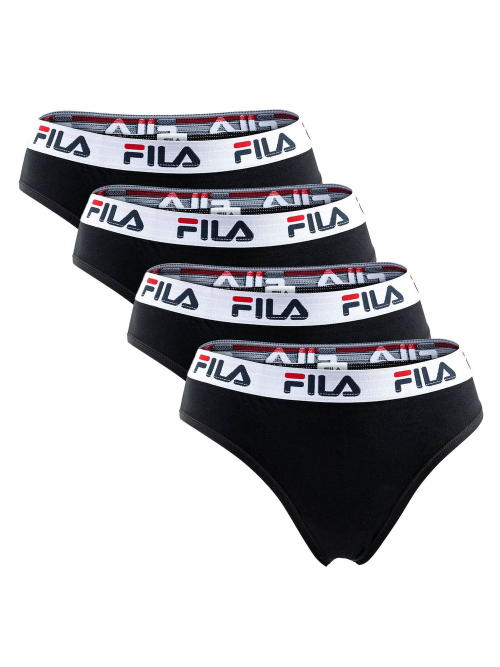 FILA Slip 4er Pack Damen Baumwolle schwarz, XL