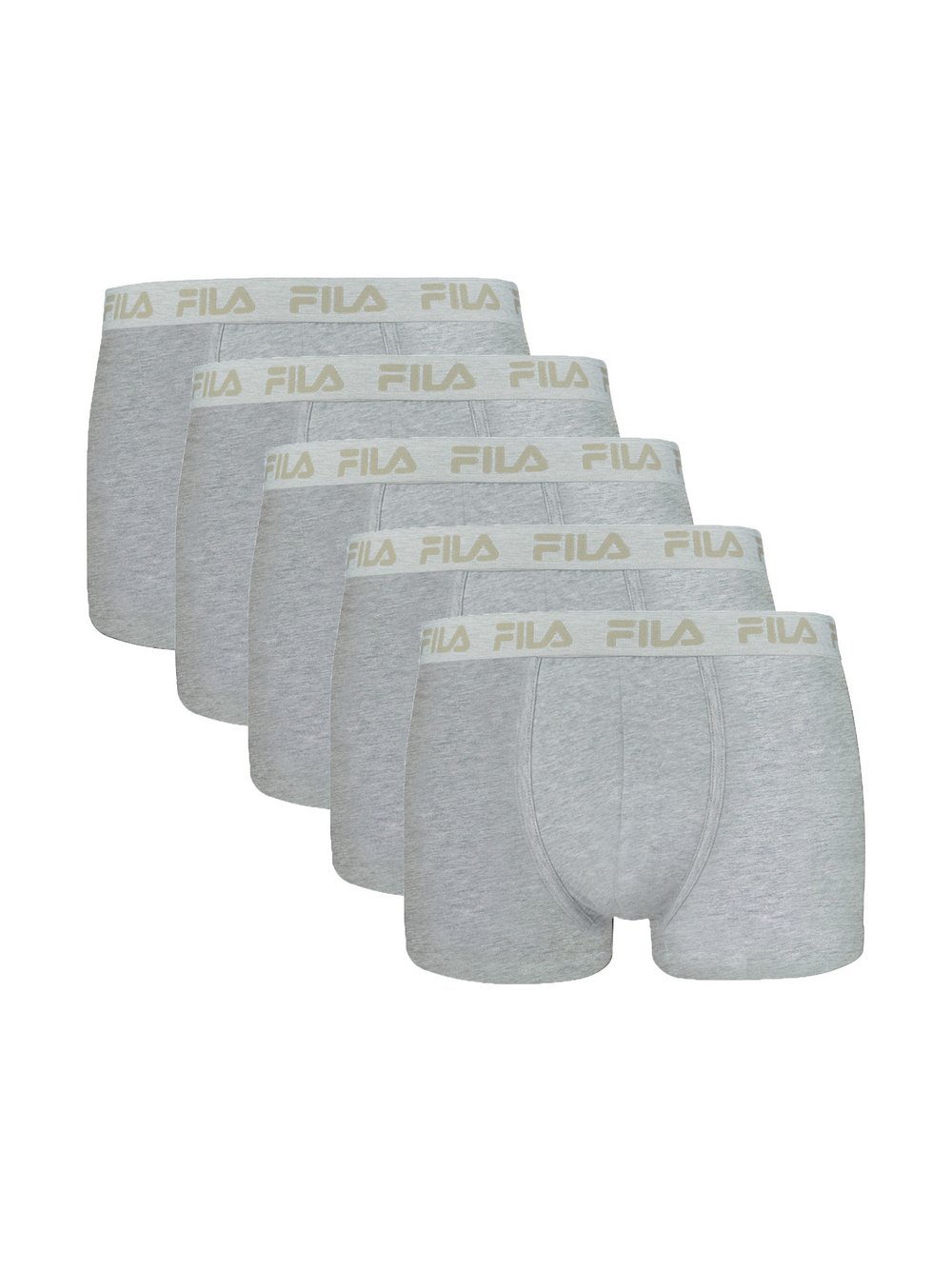 FILA Boxershort 5er Pack Herren Baumwolle grau, L