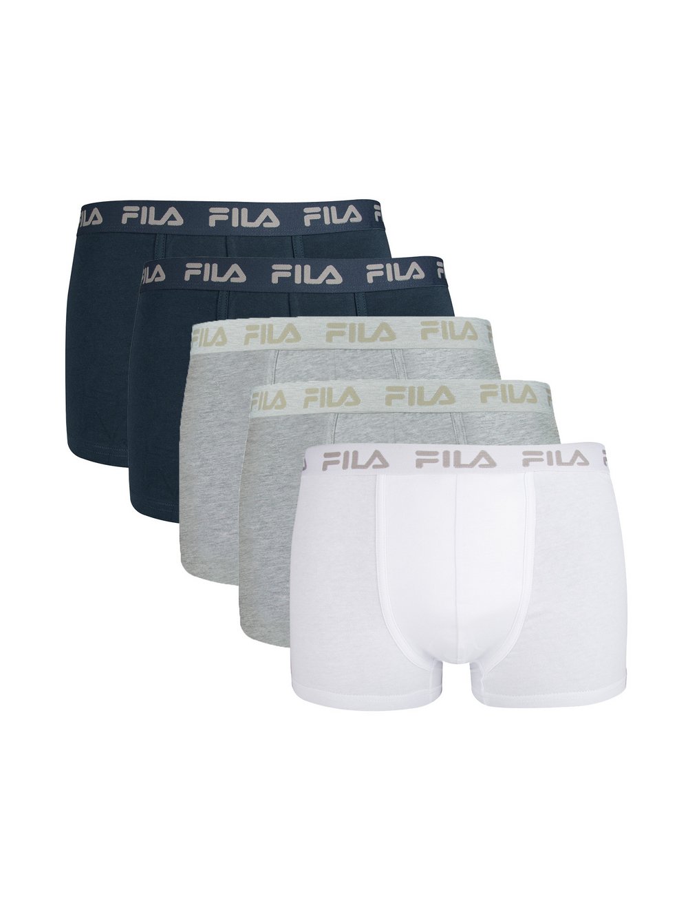 FILA Boxershort 5er Pack Herren Baumwolle mehrfarbig, L