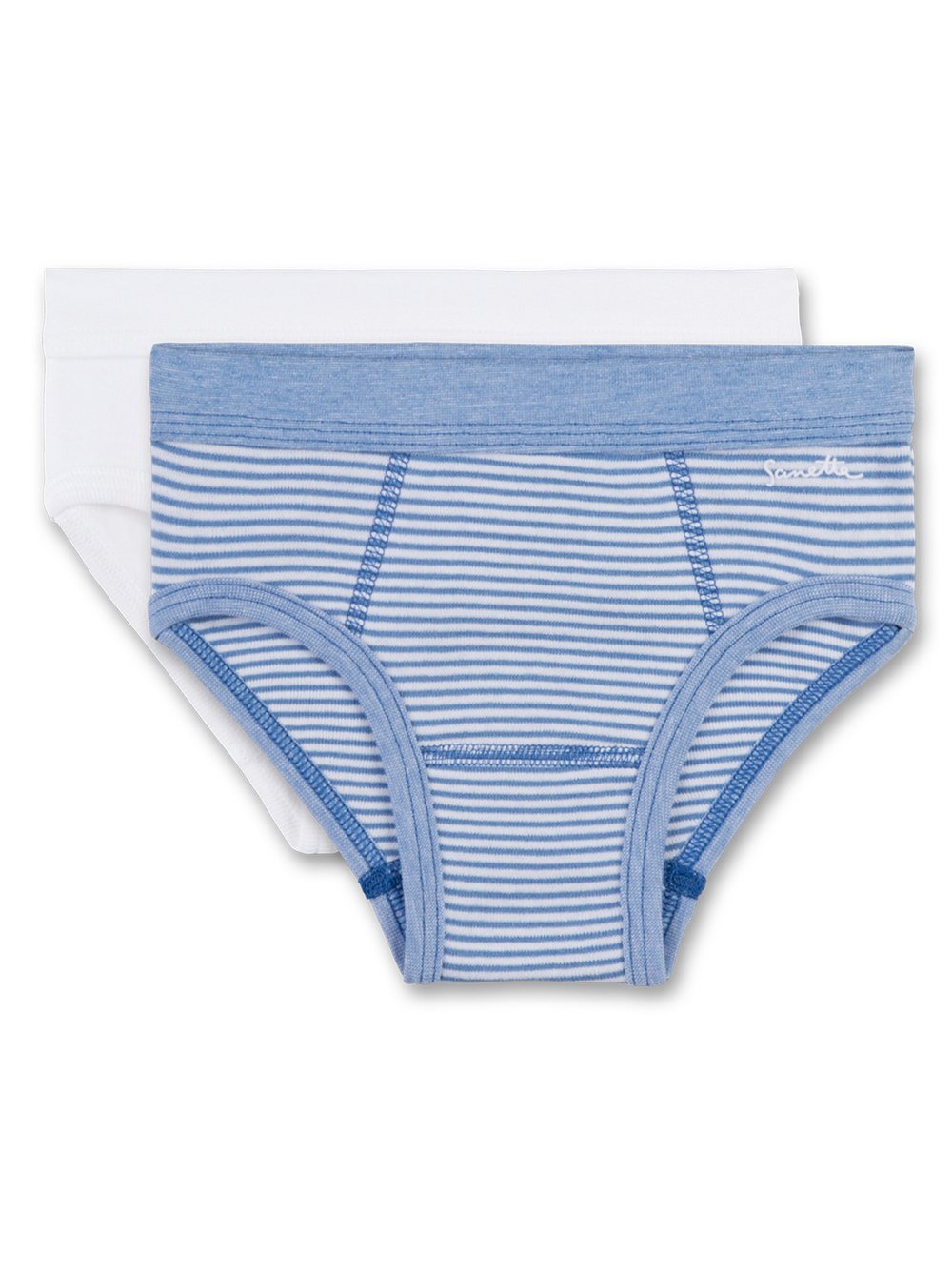 Sanetta Slip 2er Pack Jungen Baumwolle mehrfarbig gestreift, 116