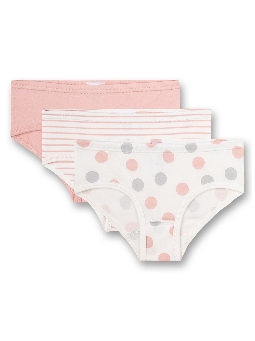 Sanetta Slip 3er Pack Mädchen Baumwolle rosa gestreift, 128