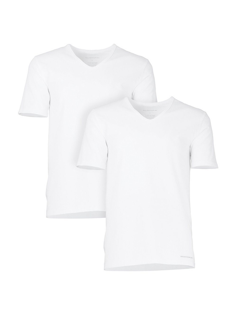 Baldessarini T-Shirt 2er Pack Herren Baumwolle weiß, M