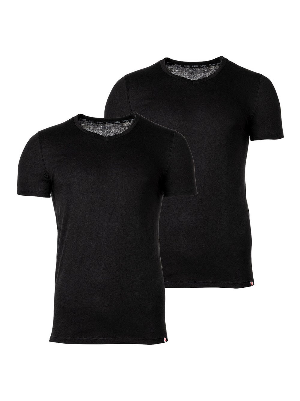 Diesel T-Shirt 2er Pack Herren Baumwolle schwarz, M