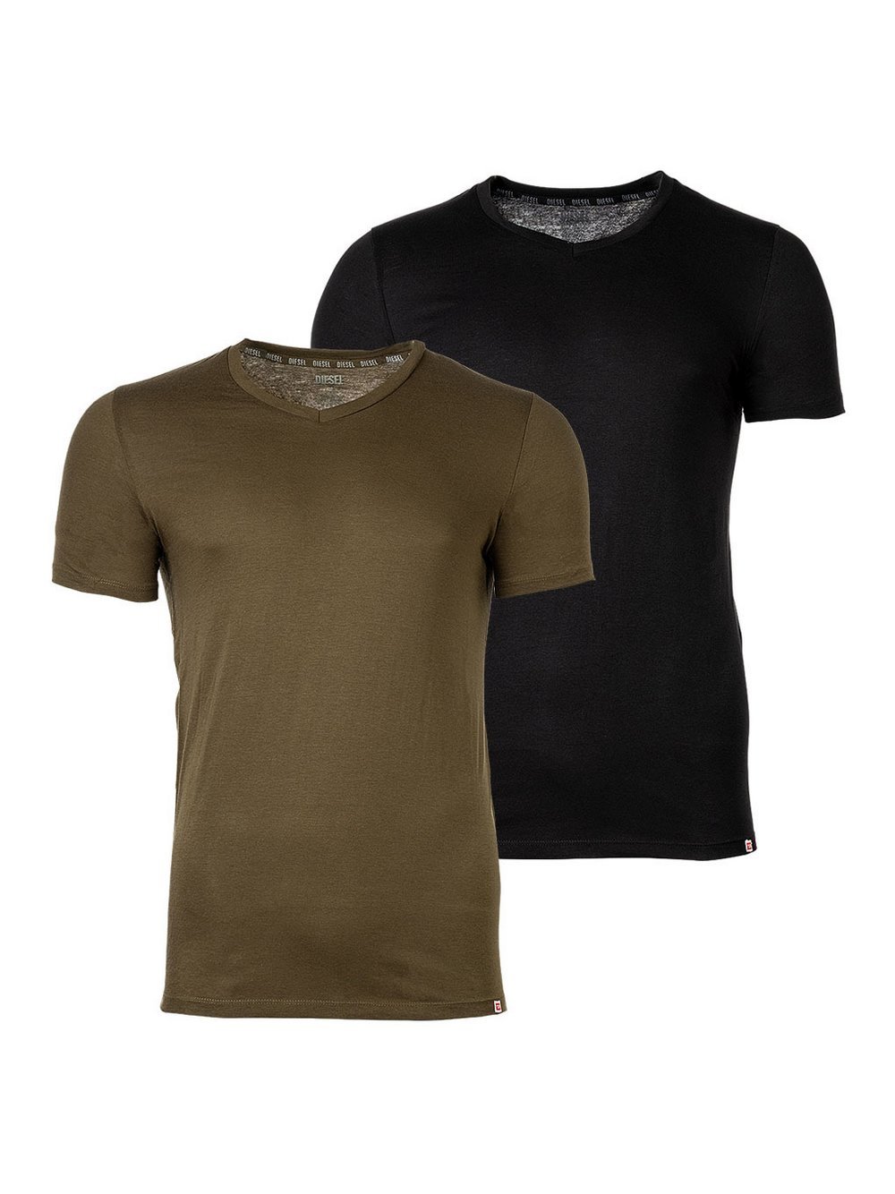 Diesel T-Shirt 2er Pack Herren Baumwolle grün, XL