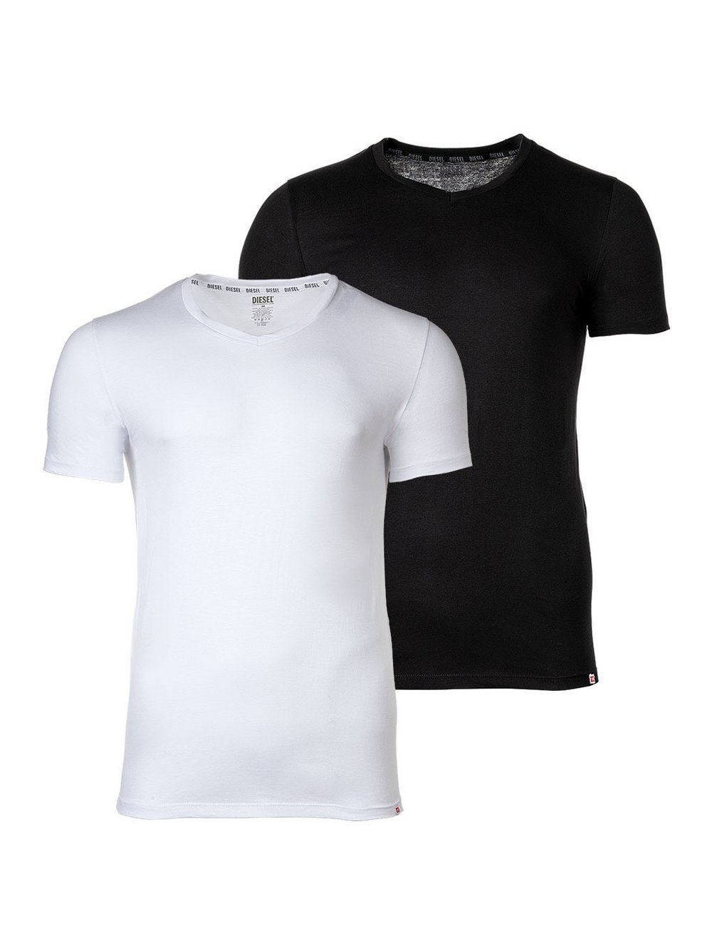 Diesel T-Shirt 2er Pack Herren Baumwolle schwarz, L