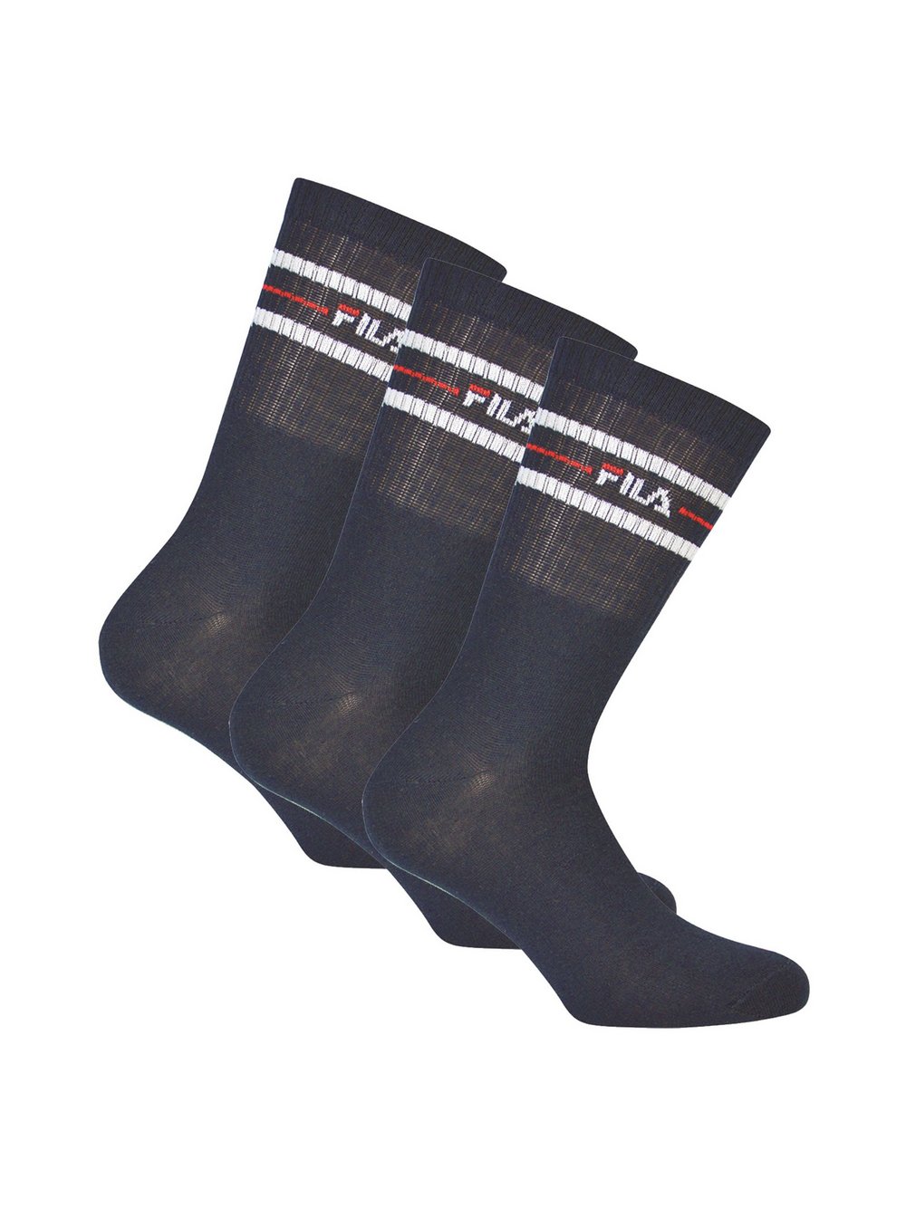 FILA Socken 3er Pack Damen Baumwolle blau gemustert, 43-46