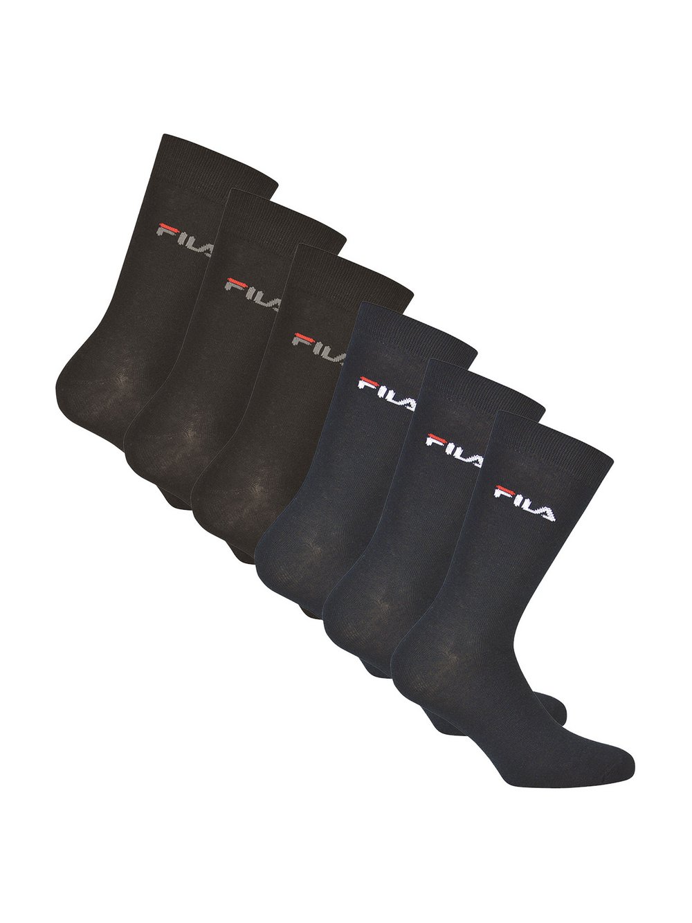 FILA Socken 6er Pack Damen Baumwolle mehrfarbig, 43-46