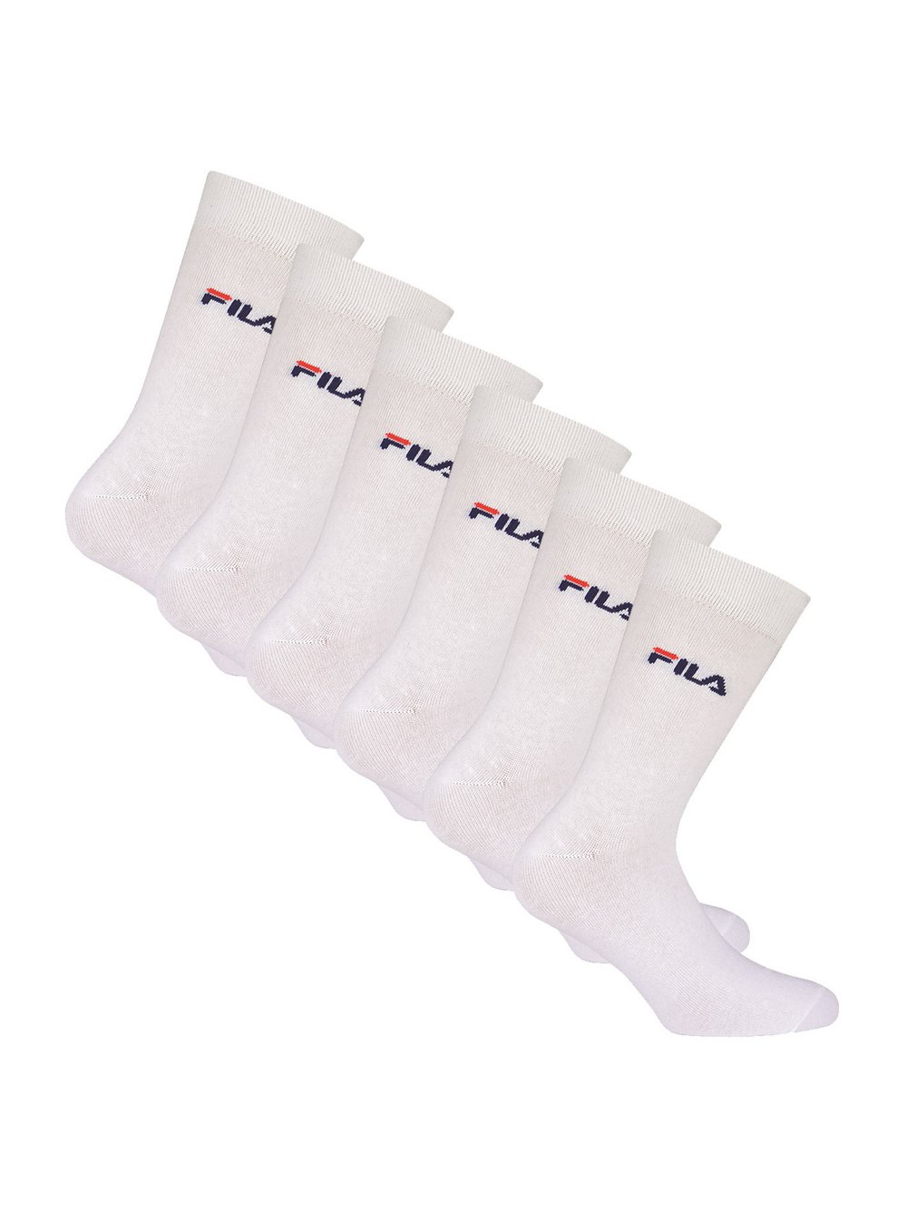 FILA Socken 6er Pack Damen Baumwolle weiß, 39-42