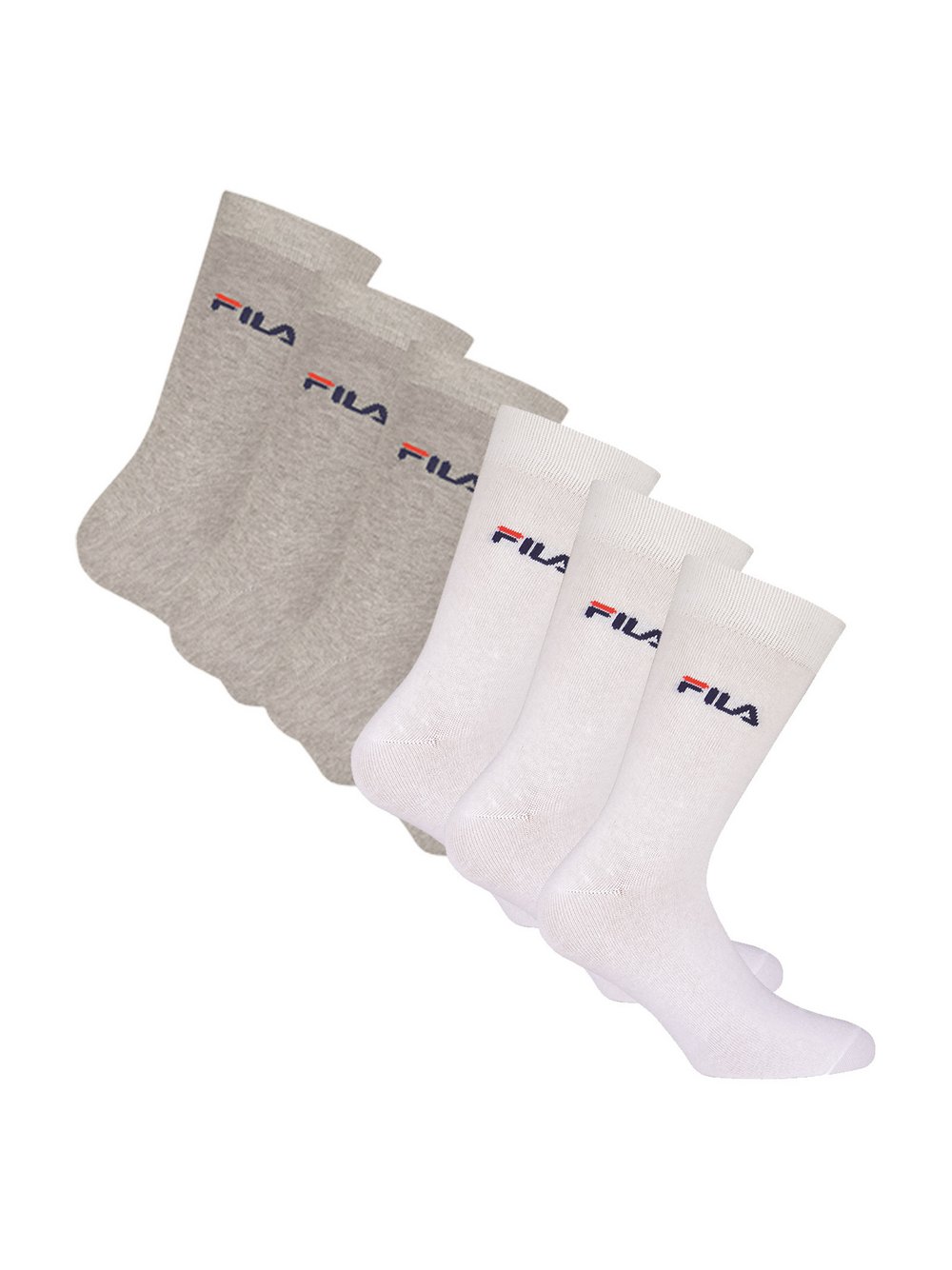 FILA Socken 6er Pack Damen Baumwolle mehrfarbig, 35-38