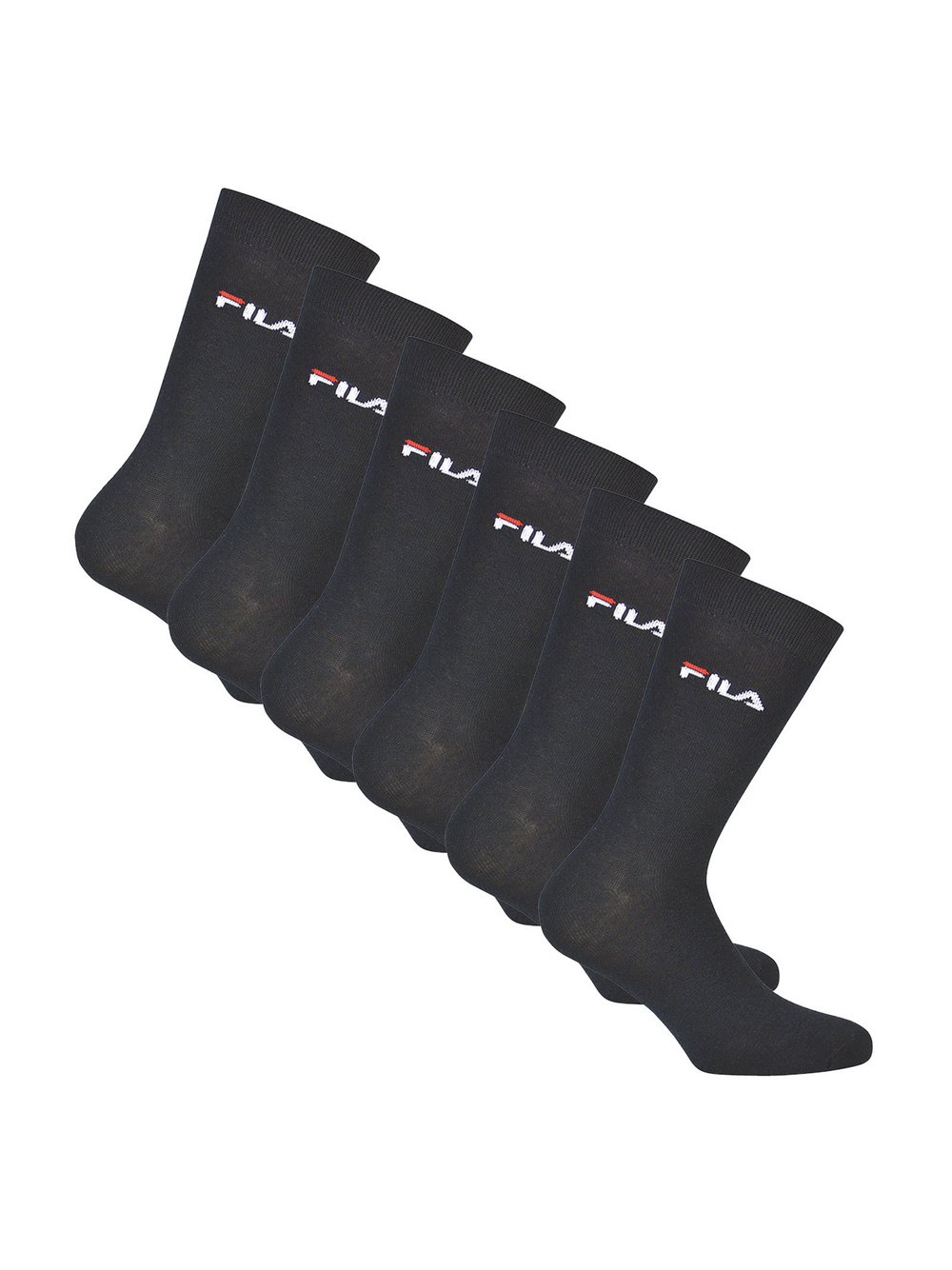 FILA Socken 6er Pack Damen Baumwolle weiß, 43-46