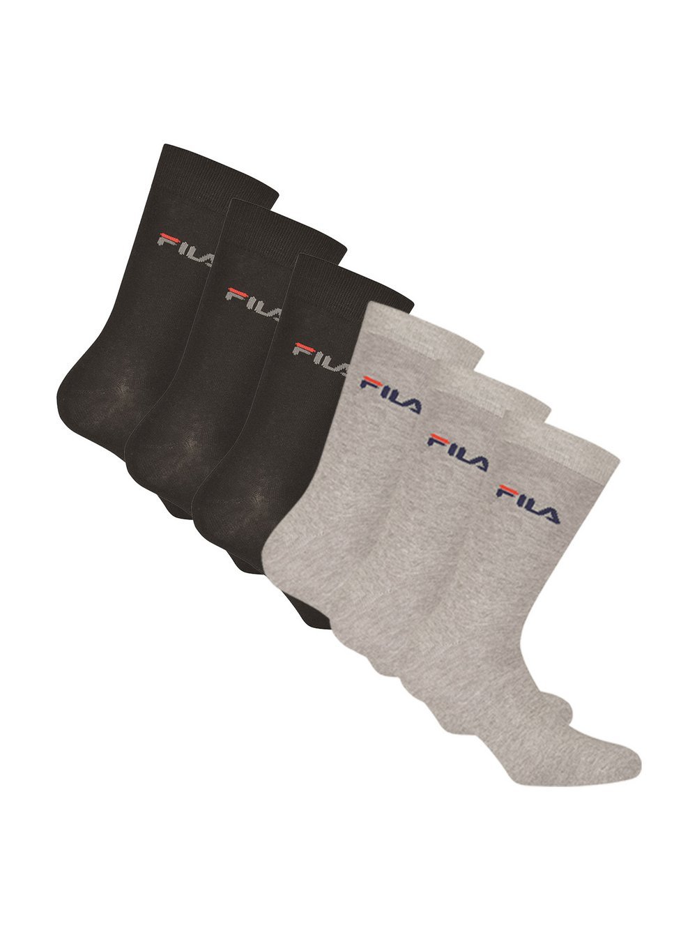 FILA Socken 6er Pack Damen Baumwolle mehrfarbig, 35-38