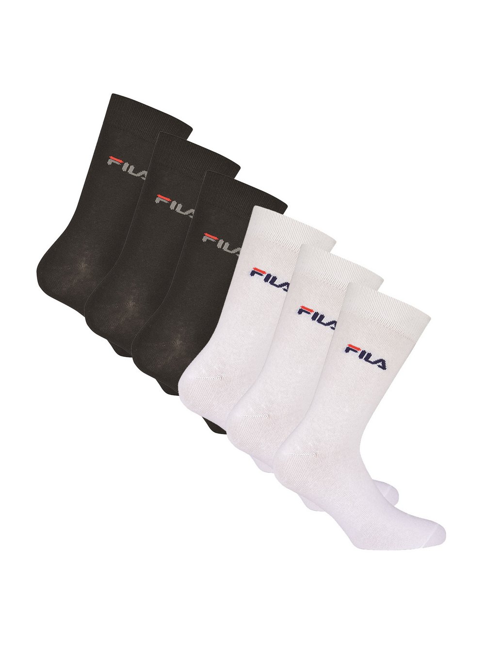 FILA Socken 6er Pack Damen Baumwolle mehrfarbig, 35-38