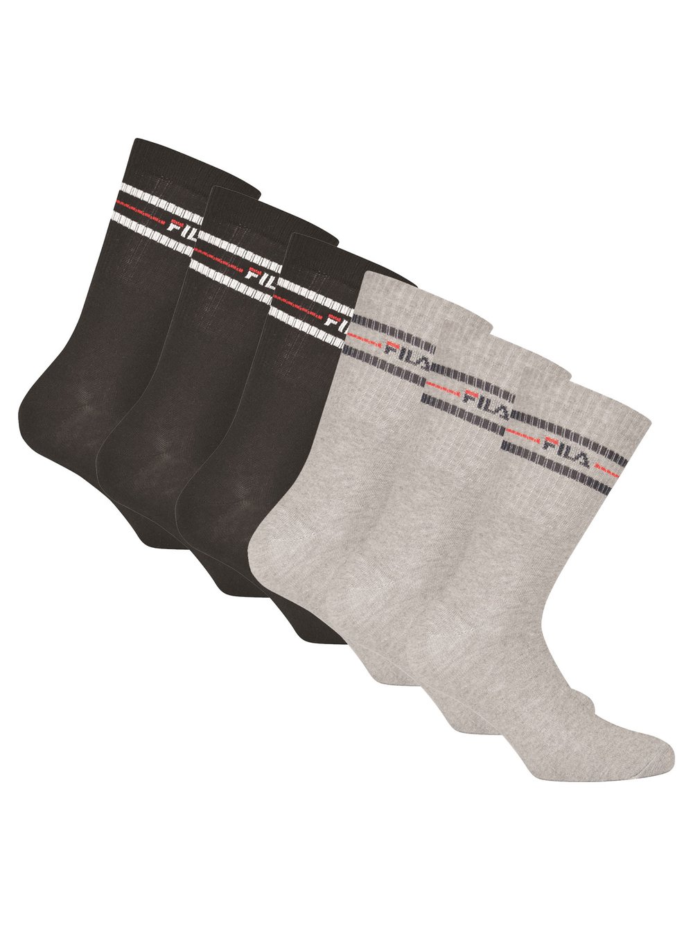 FILA Socken 6er Pack Damen Baumwolle mehrfarbig, 35-38